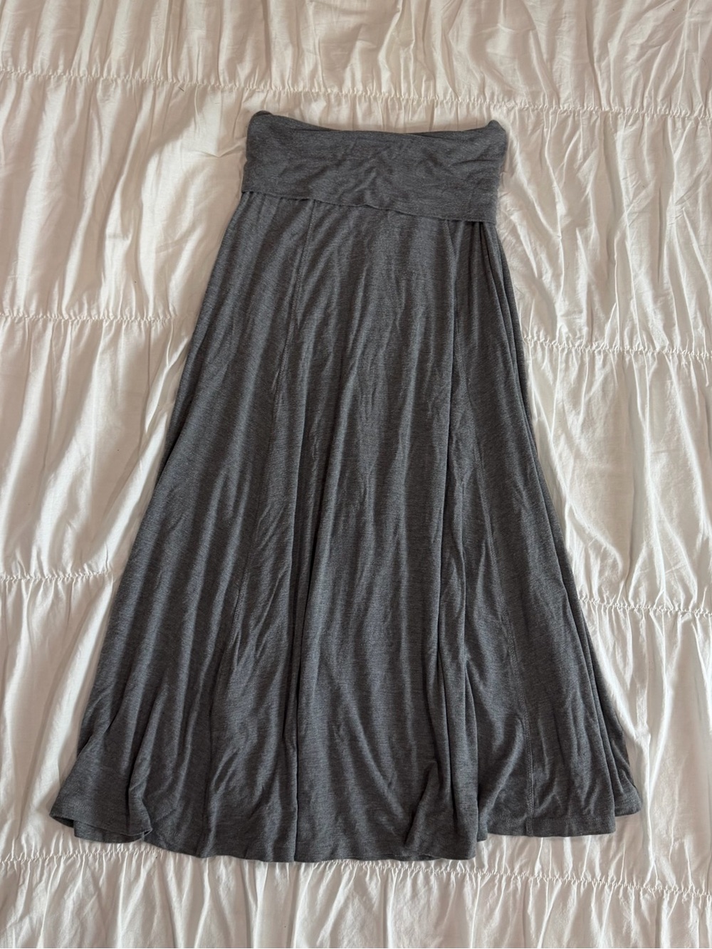 Gap Foldover Grey Maxi Skirt